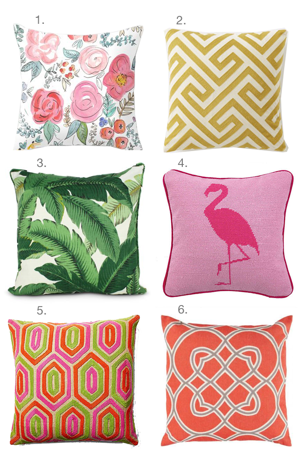 Favorite Summer Pillows  via Oh, I Design Blog