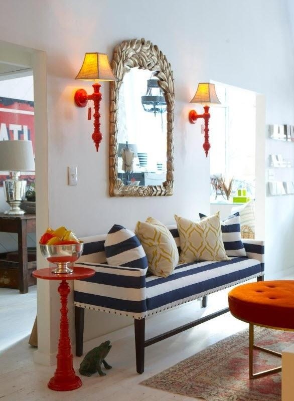 red, white and blue interiors via oh, i design blog