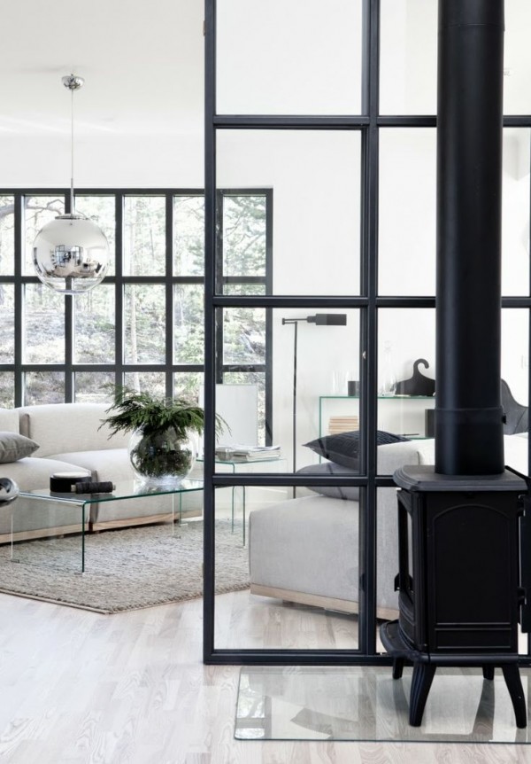 black & white interiors via oh, i design blog