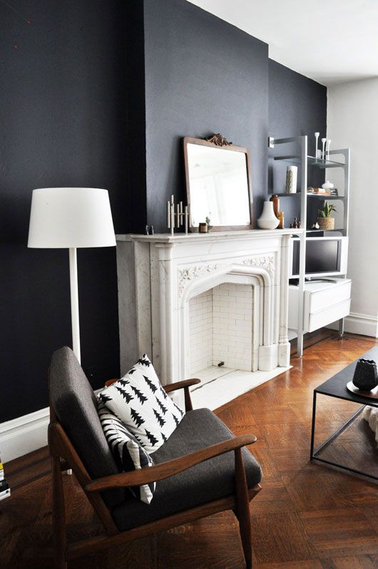 black & white interiors via oh, i design blog