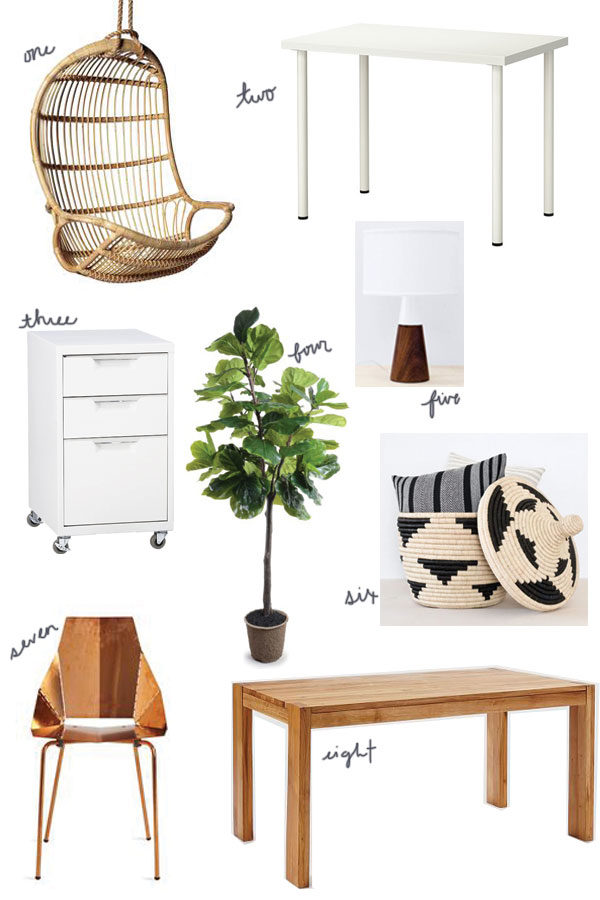 Lunya's Office - Get the Look via Oh, I Design Blog